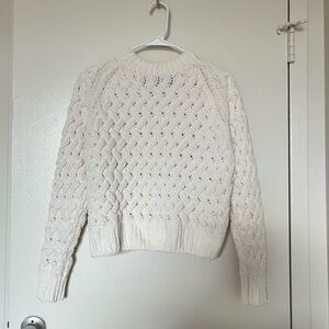 Kendall + Kyle Cream/White Cable Knit Sweater